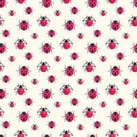 Cute Ladybugs Seamless Pattern Design vector