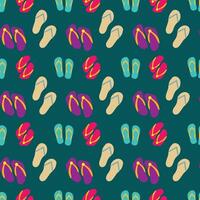 Flip Flop Seamless Pattern Design vector