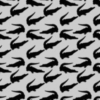 crocodile silhouette Seamless-Pattern-Design vector