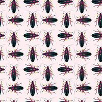 Firebugs Seamless Pattern Design vector