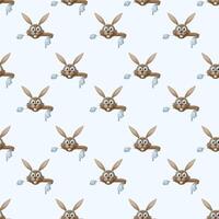 Bunny Bunny Seamless Pattern Design vector