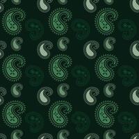 Jungle Paisleys Seamless Pattern Design vector