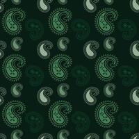 Jungle Paisleys Seamless Pattern Design vector