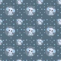 Elephant Elephant Elephant Seamless Pattern Design vector