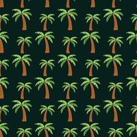Palm Tree In the Wind Seamless Pattern Design vector