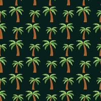 Palm Tree In the Wind Seamless Pattern Design vector