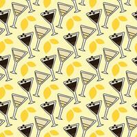 Summer Drink Seamless Pattern Design vector