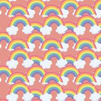 Scandinavian Rainbows Seamless Pattern Design vector