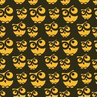 Owl Look Seamless Pattern Design vector