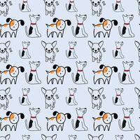 Funny Shaped Dogs Seamless Pattern Design vector