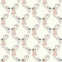 Cheerful Corgi Seamless Pattern Design vector