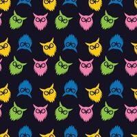 Owl Show Seamless Pattern Design vector
