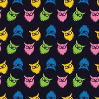 Owl Show Seamless Pattern Design vector