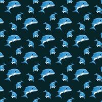 Whale Ahead Seamless Pattern Desig vector