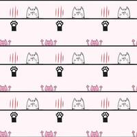 Cat and Mouse Seamless Pattern Design vector