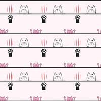 Cat and Mouse Seamless Pattern Design vector