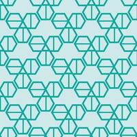 Striped Hexagons Seamless Pattern Design vector