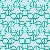 Striped Hexagons Seamless Pattern Design vector