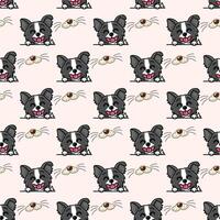 Siberian Huskies Seamless Pattern Design vector