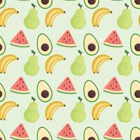 Healthy Fruits Seamless Pattern Design vector