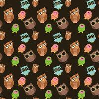 Owls Attempt To Fly Seamless Pattern Design vector