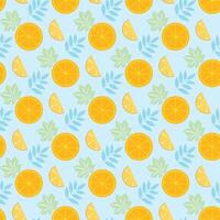 Tropical Leomon Seamless Pattern Design vector