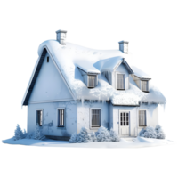 House Covered With Snow on Transparent Background png