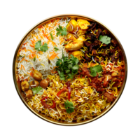 Indian Traditional Biryani Plate on Transparent Background png
