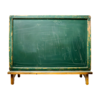 Green Board of Classroom on Transparent Background png