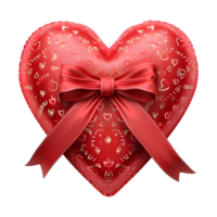 Heart Shape Gift Box on Transparent Background png