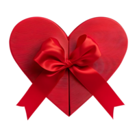 Heart Shape Gift Box on Transparent Background png