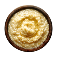 Boiled cornmeal couscous Bowl on Transparent Background png