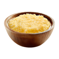 Boiled cornmeal couscous Bowl on Transparent Background png