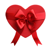 Heart Shape Gift Box on Transparent Background png