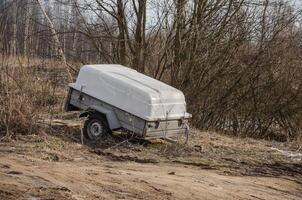 car trailer for transporting things. High quality photo