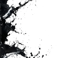 schwarz Farbe Farbe Spritzen auf transparent Hintergrund png