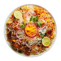 indio tradicional Biryani plato en transparente antecedentes png