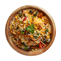 Indian Traditional Biryani Plate on Transparent Background png
