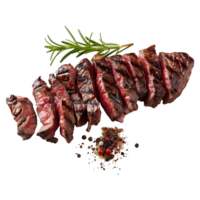 Grilled Pork Meat Slices on Transparent Background png