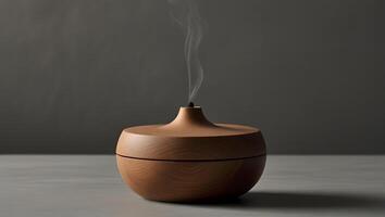 Generated Image incense sticks on a table photo