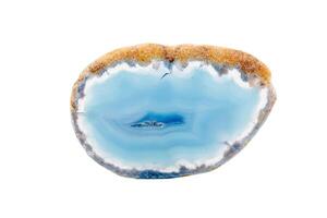 macro mineral stone agate on a white background photo