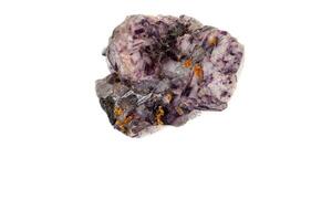 macro mineral fluorite stone on white background photo