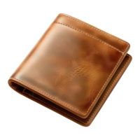 Leder Brieftasche auf transparent Hintergrund png