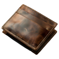 Leder Brieftasche auf transparent Hintergrund png