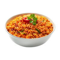 frito arroz en un cuenco en transparente antecedentes png