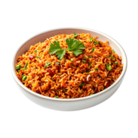 frito arroz en un cuenco en transparente antecedentes png