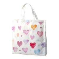 Ladies Bag with Hearts on it on Transparent Background png
