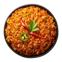 frito arroz en un cuenco en transparente antecedentes png