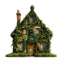 House Covered With Leaves on Transparent Background png