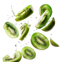 kiwi fruit tranches sur transparent Contexte png